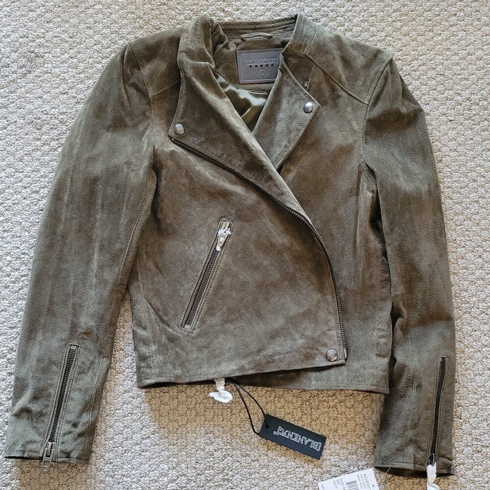 NWT BlankNYC Olive Green Small Suede Jacket